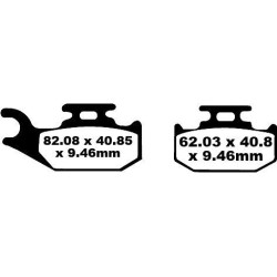 Plaquettes de Frein EBC Arrière Tout terrain Carbon "X" 317TT