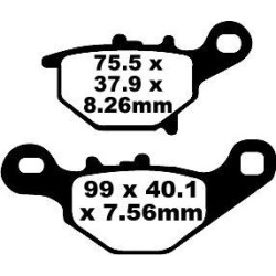 Plaquettes de Frein EBC Arrière Tout terrain Carbon "X" 401TT