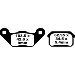 Plaquettes de Frein EBC Arrière Tout terrain Carbon "X" 431TT