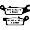 Plaquettes de Frein EBC Avant Tout terrain Carbon "X" 443TT
