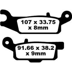 Plaquettes de Frein EBC Arrière Tout terrain Carbon "X" 446TT