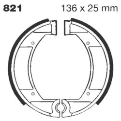 Mâchoires de frein EBC Avant Organique rainurées "G" 821G