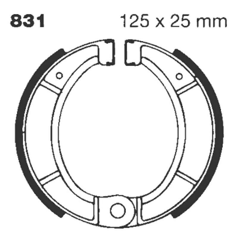Mâchoires de frein EBC Organique rainurées "G" 831G