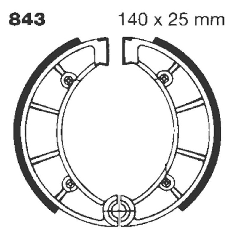 Mâchoires de frein EBC Arrière Organique rainurées "G" 843G