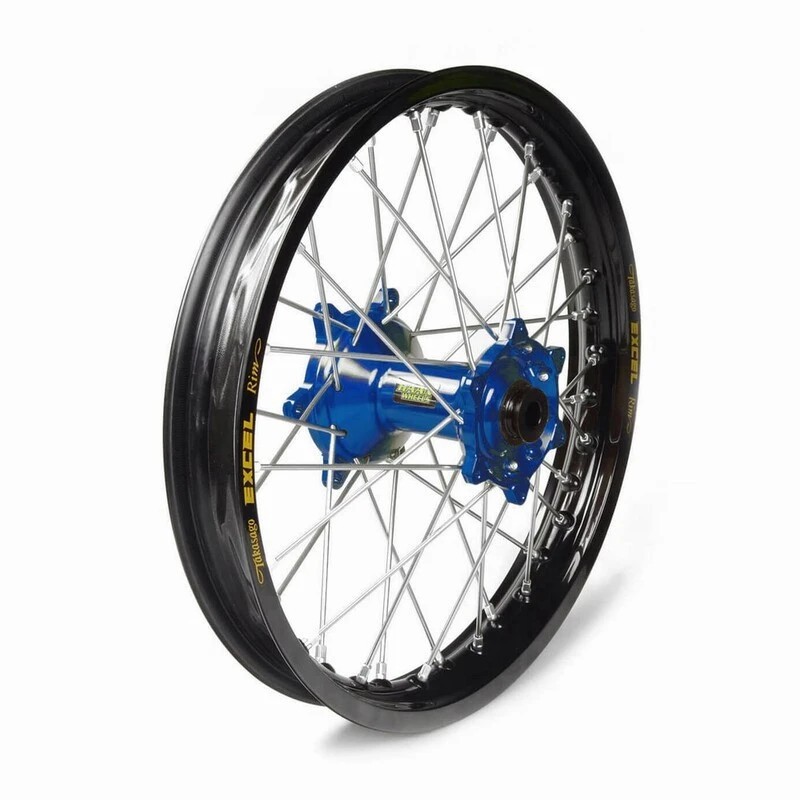 Roue complète Haan wheels YZ 65 18- 12-1,60 arrière moyeu bleu / cercle noir