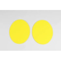 Plaque avant oval vintage UFO type 70 Jaune  x 2