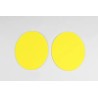 Plaque avant oval vintage UFO type 70 Jaune  x 2