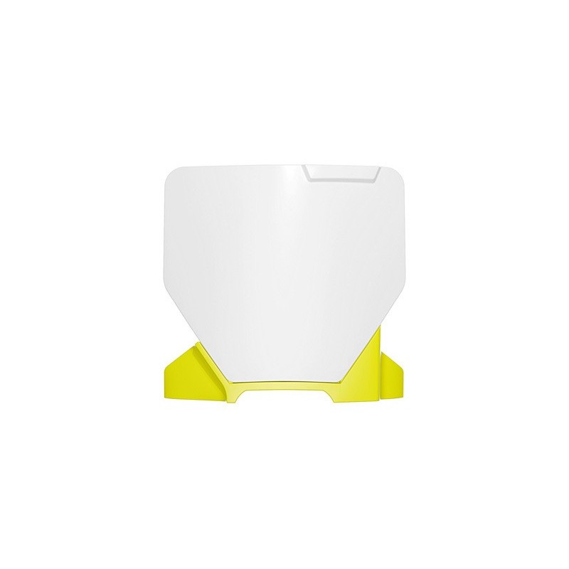 Plaque numéro frontale Rtech jaune HVA Husqvarna