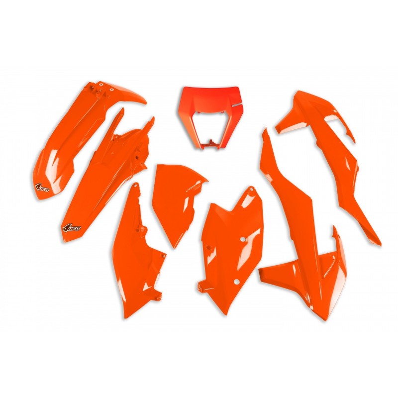 Kit plastiques EXC 2017 à 2019 Fluo Orange