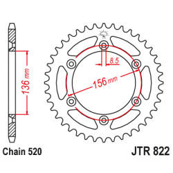 Couronne acier JT Sprockets BETA GAS GAS SHERCO HUSQVARNA