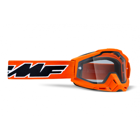 Paire de lunettes POWERBOMB FMF Enduro Masque Rocket Orange - écran tranparent