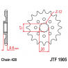 Pignon JT SROCKET 85 MC 2021 à 2022 acier standard
