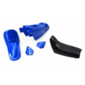 Kit plastique ART couleur origine bleu avec selle complete noire Yamaha PW50