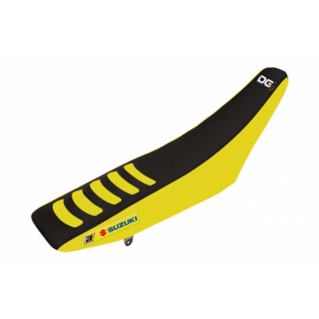 Housse de selle BLACKBIRD Double Grip 3 jaune/noir Suzuki 85 RM