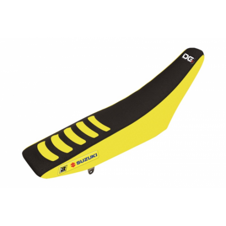 Housse de selle BLACKBIRD Double Grip 3 jaune/noir Suzuki 450 RMZ