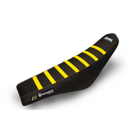 Housse de selle BLACKBIRD Zebra noir/jaune Husqvarna 125 TC / 250 FC