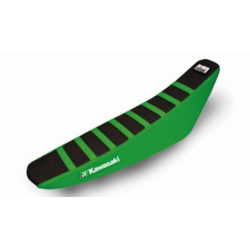 Housse de selle BLACKBIRD Zebra noire/verte Kawasaki 250 KXF / 450 KXF