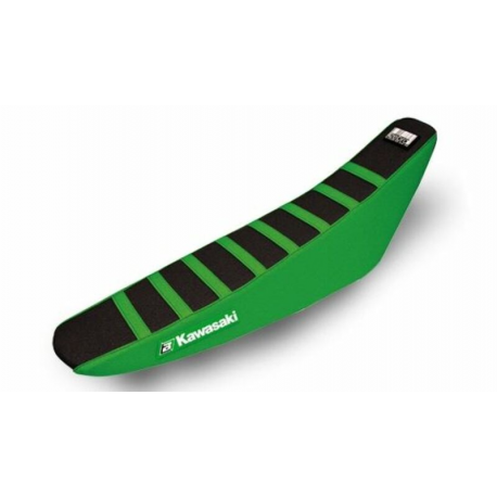 Housse de selle BLACKBIRD Zebra noire/verte Kawasaki 250 KXF / 450 KXF