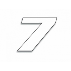 Numéro de courses (x3) 7 BLACKBIRD 20x25cm blanc