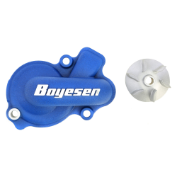 Couvercle de pompe a eau + turbine BOYESEN SuperCooler bleu 450 SXF 2016 - 2022 / 450 FC 2016 - 2022 / 450 MC 2021 - 2022