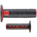 Paire de poignees DOMINO A360 Off-road Comfort ergonomique Noir / rouge