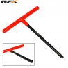 Clé en T RFX Pro (Noir / Orange) empreinte standard avec poignée en caoutchouc - Tête Torx T45 pour KTM