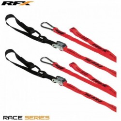 Sangles RFX série 1.0 Race (Rouge / Noir) avec boucle supplémentaire et clip mousqueton