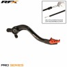 Pédale de frein arrière RFX Pro ST Anodisé dur noir / orange