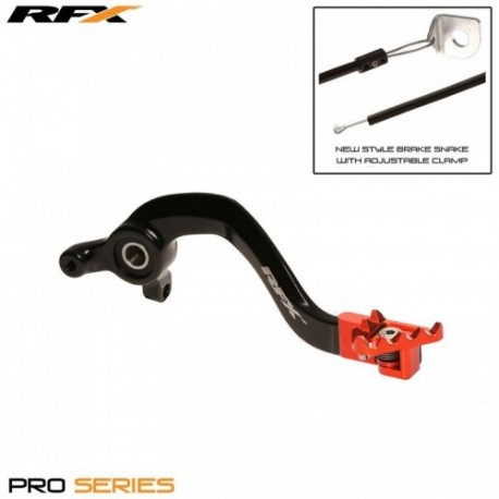 Pedale de frein arrière RFX Pro FT Noir / Orange - KTM 65 SX