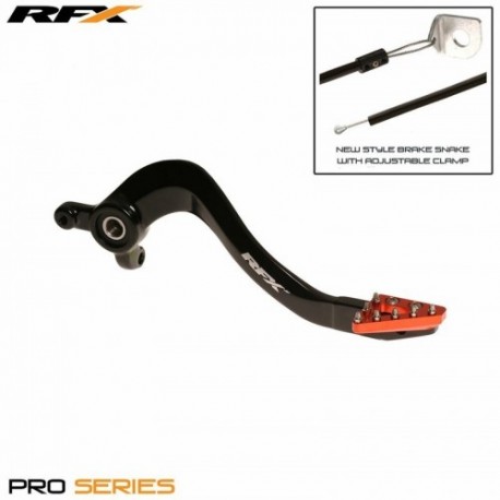 Pedale de frein arrière RFX Pro ST Anodisé dur noir / orange - KTM85