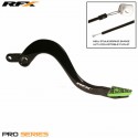 Pédale de frein arrière RFX Pro ST Noir / Vert - Kawasaki KX 250 2005 à 2008