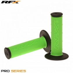 Paire de poignées bi-composant RFX Pro Series extrémités noires (Vert / Noir) Paire