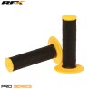 Paire de poignées bi-composant RFX Pro Series partie centrale noire (Noir / Jaune)