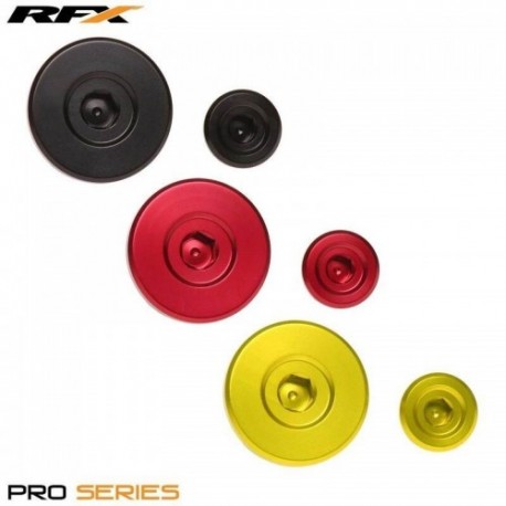 Jeu de bouchons de distribution de moteur RFX Pro Noir - Pour Suzuki 250 RMZ / 450 RMZ