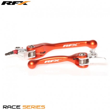 Paire de leviers flexibles forgés RFX Race Orange - SX SXF KTM freins Brembo / embrayages Magura