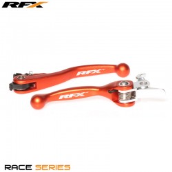 Paire de leviers flexibles forgés RFX Race Orange - KTM SX SXF 2009 à 2013 freins Brembo / embrayages Magura