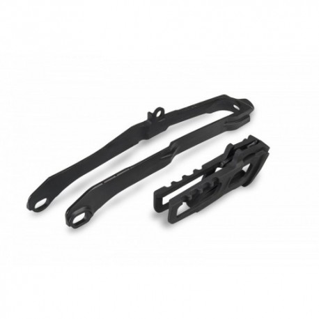 Kit patin de bras oscillant + guide chaîne UFO - noir Honda 250 CRF / 450 CRF