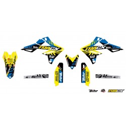 Kit plastique et déco UFO couleur origine Suzuki 250 RMZ / 450 RMZ
