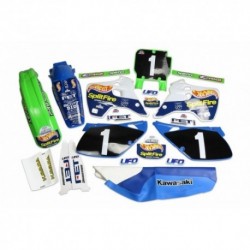 Kit plastiques et déco UFO Hot Wheels Replica Kawasaki 125 KX / 250 KX