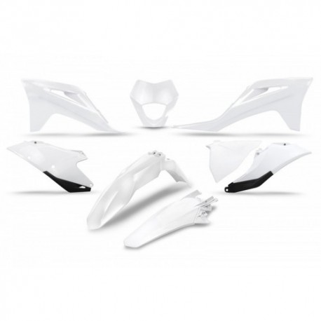 Kit plastiques UFO Gas Gas 2021 à 2023 ENDURO Blanc