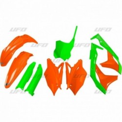 Kit plastiques UFO Edition Limitée vert/orange Kawasaki 250 KXF