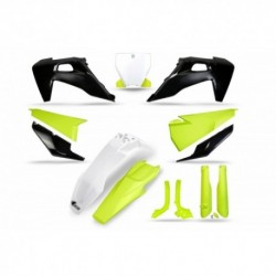 Kit plastiques UFO Husqvarna Fluo jaune Noir Blanc