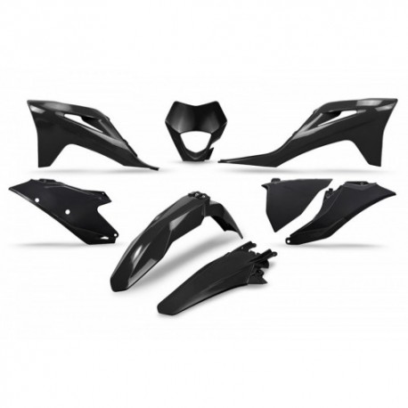 Kit plastiques UFO Gas Gas 2021 à 2023 ENDURO Noir