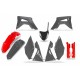 Kit plastiques UFO rouge/gris - Honda