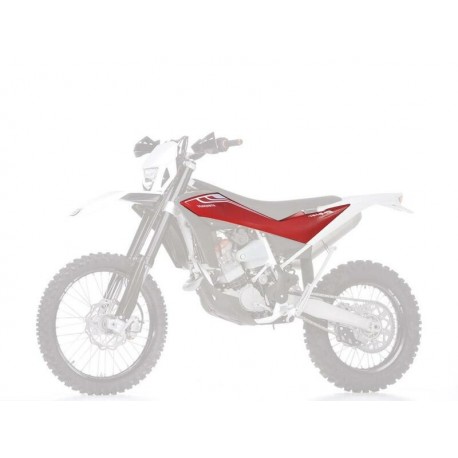 Ouïes de radiateur + Paire de plaques latérales UFO rouge Husqvarna Ouïes de radiateur + Paire de plaques latérales UFO rouge Husqvarna