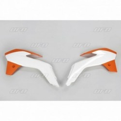 Ouïes de radiateur UFO couleur origine 2015 orange/blanc KTM 85 SX