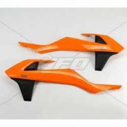 Paire d'ouïes de radiateurs UFO KTM 2016 à 2018 OR/ Noir