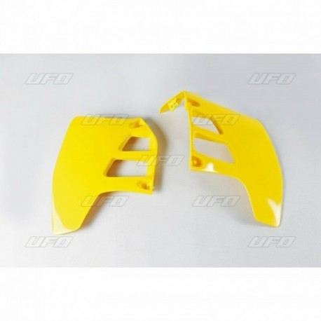 Ouïes de radiateur UFO jaune Suzuki 125 RM