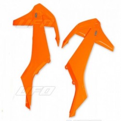 Paire d'ouïes de radiateurs UFO orange fluo KTM SX / SXF