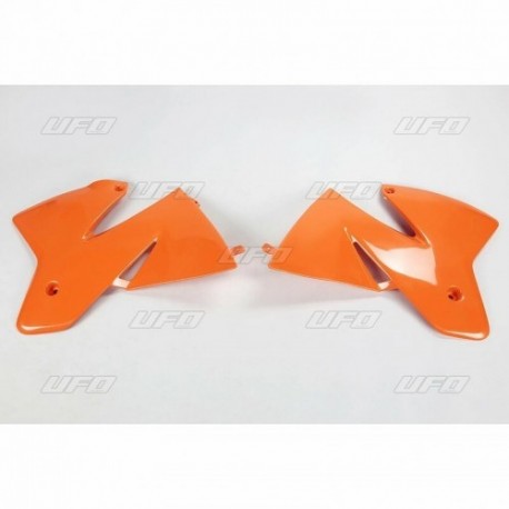 Paire d'ouïes de radiateurs UFO KTM 98 Orange Paire d'ouïes de radiateurs UFO KTM 98 Orange